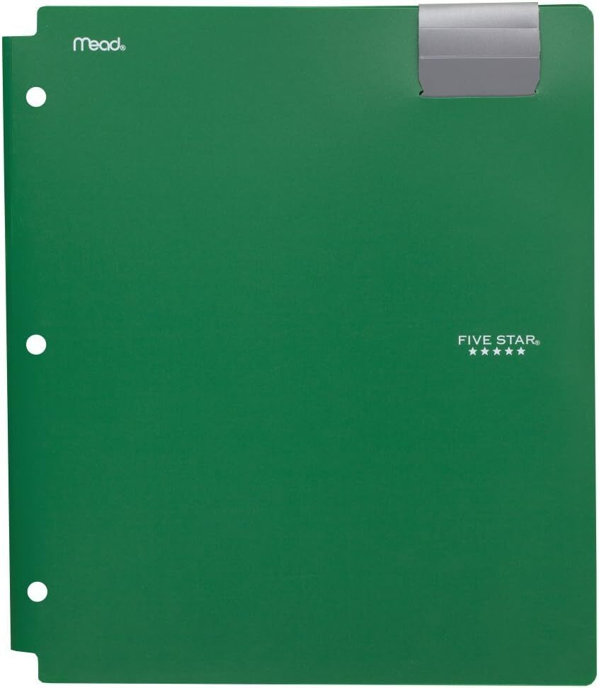 Five Star 4 Pocket Folder, Plastic, High Capacity, Color Selected for You