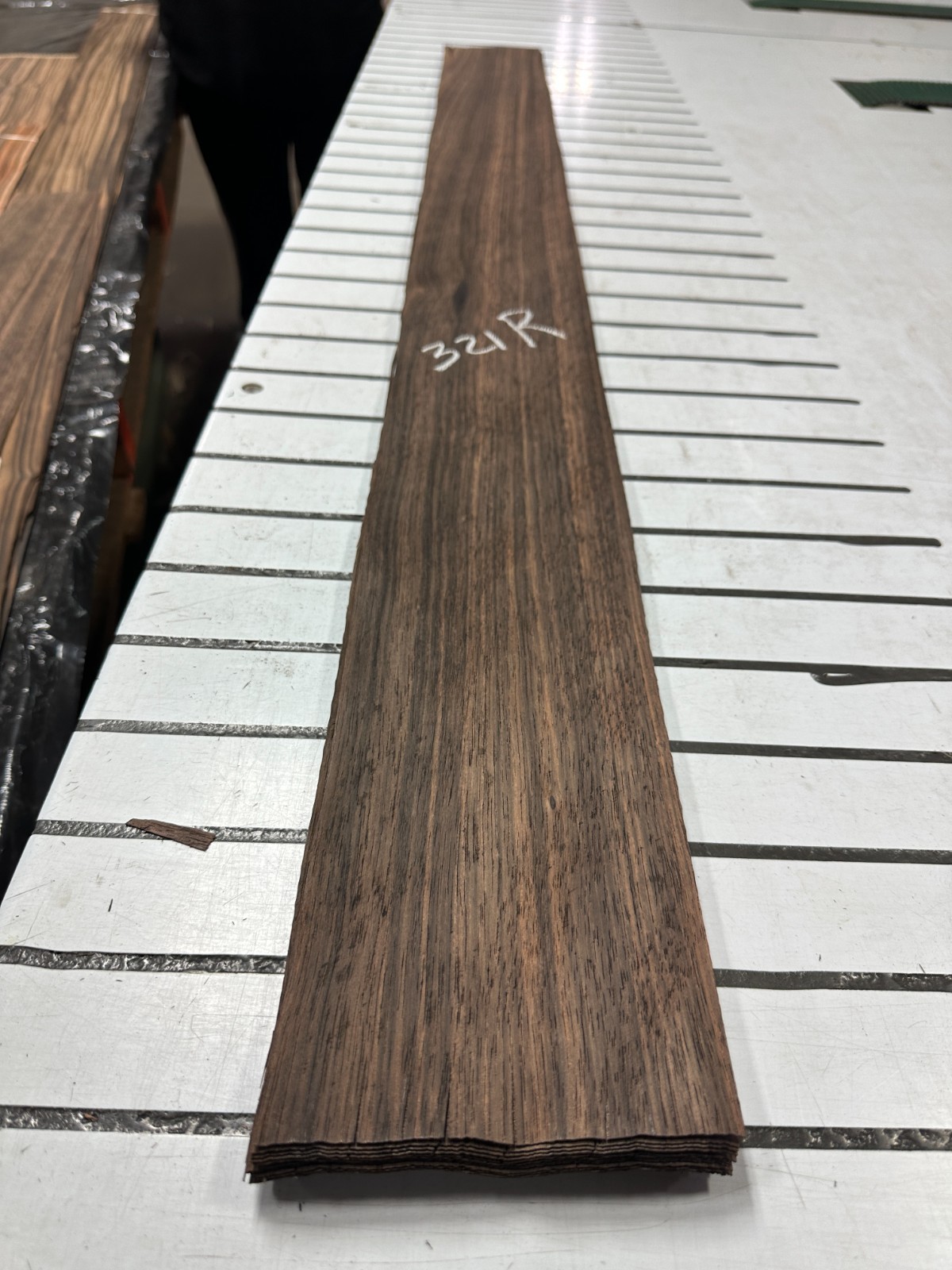 Ebony Raw Wood Veneer 2 sheets 50'' x 4'' 321R