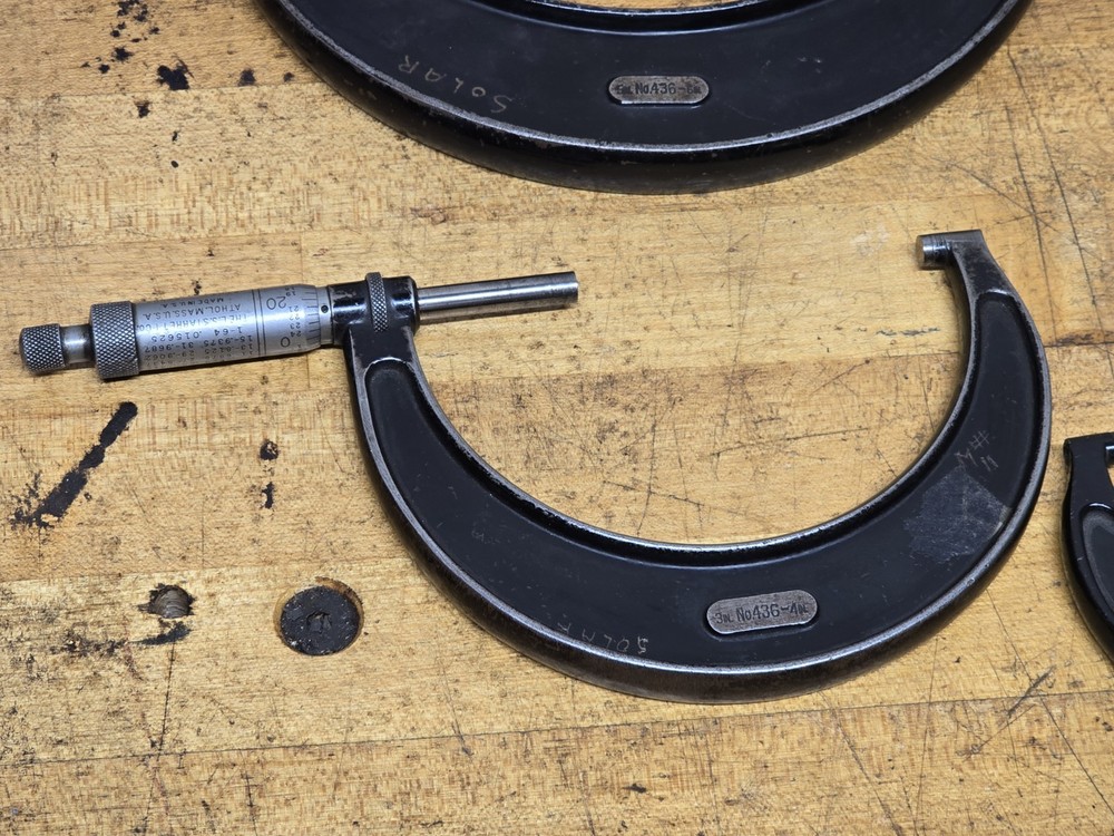 Starrett 2-6" Micrometer 4 Piece Set Ratchet Stops