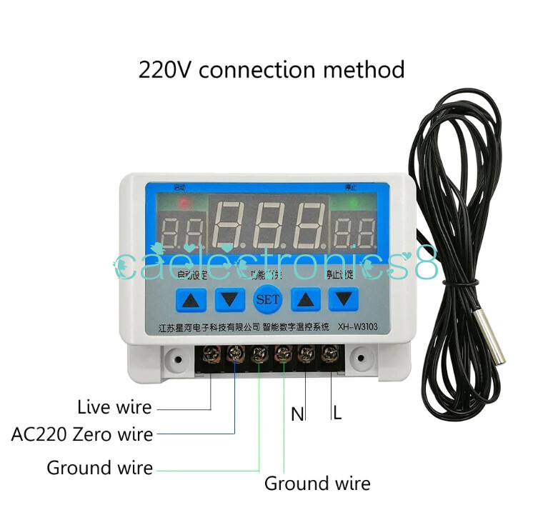1X AC 220V 30A Digital Thermostat Temperature Controller Temperature Control
