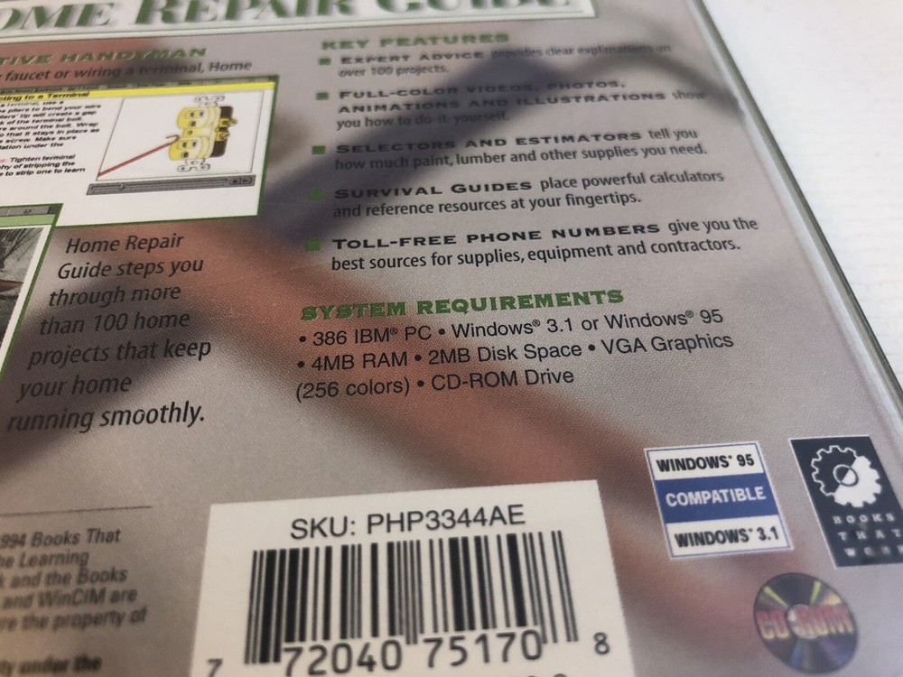 1996 Softkey Home Improvement Interactive Do It Self Repair Guide CDROM Win 95