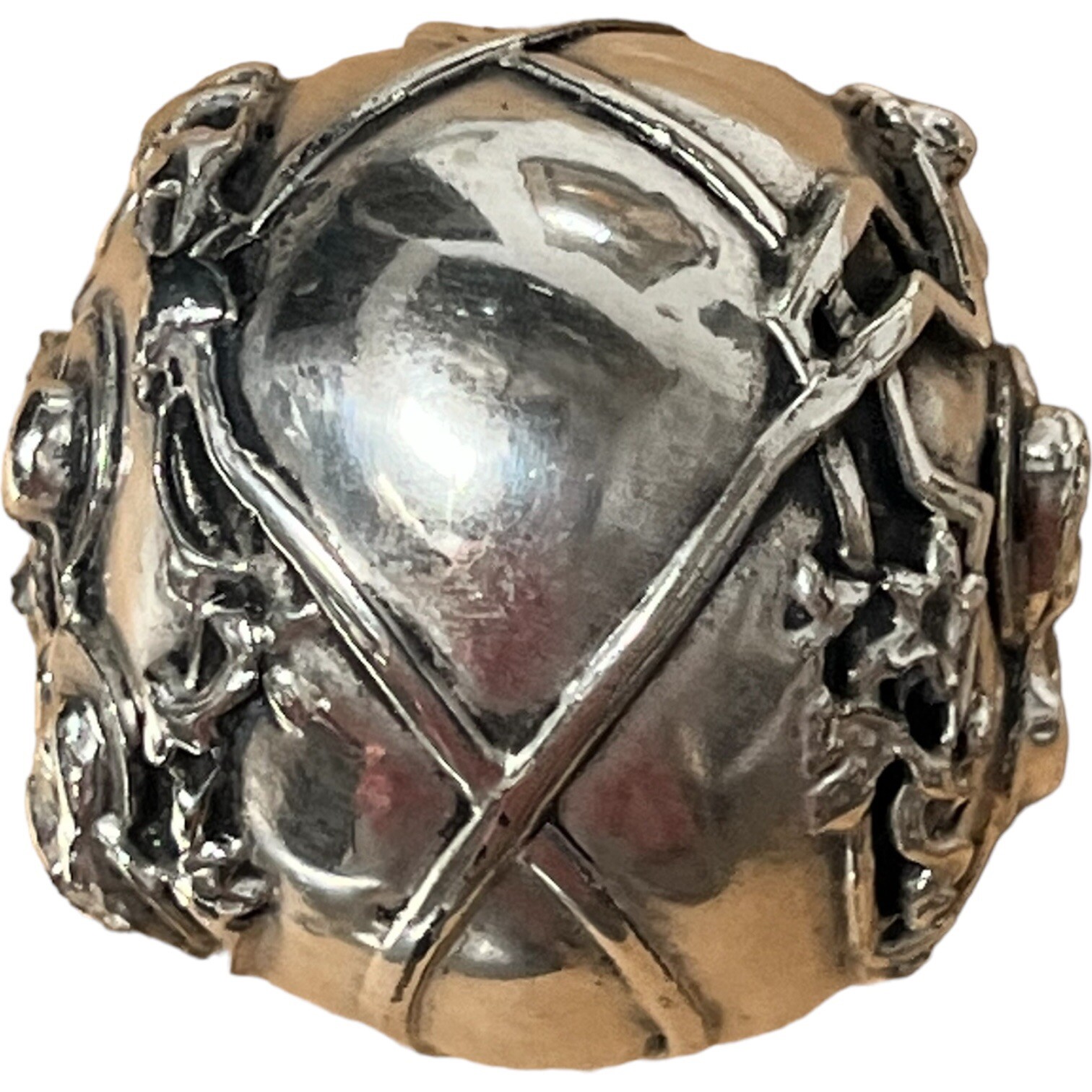 Greek Orthodox Sterling Silver Clad Ag 999 Egg Paperweight Religious Saints Halo