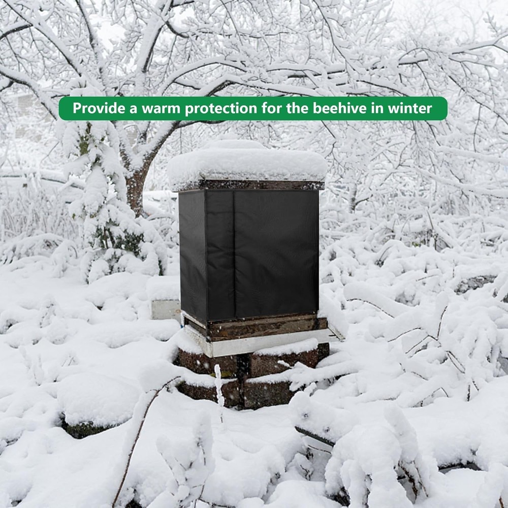 Bee Hive Winter Wrap for 1 Deep & 1 Medium Box - Windproof Cozy Insulation
