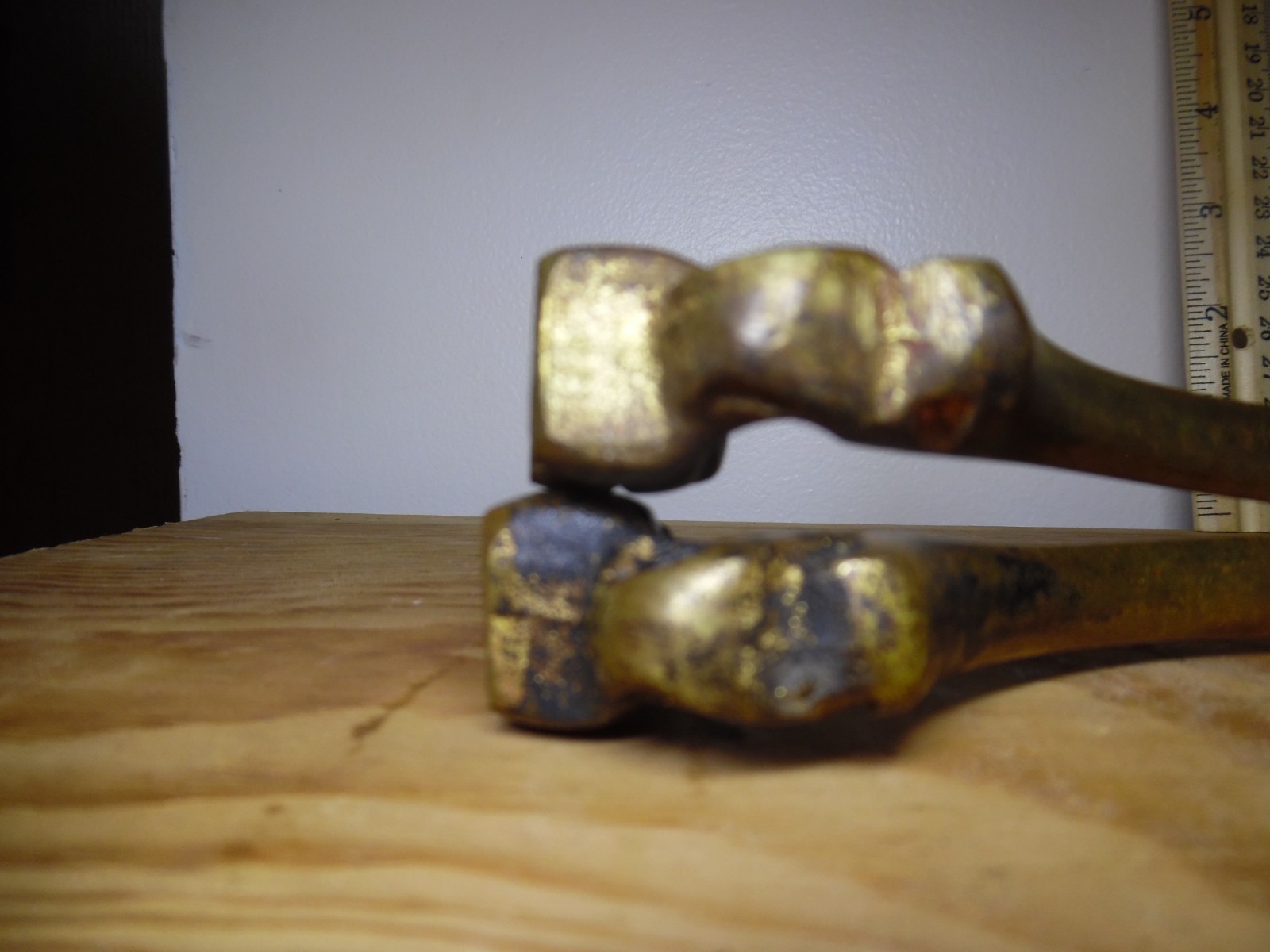 Orig Antique Brass 8" Claw Paw Feet Legs Furniture Stool REPURPOSE 4 Coat Hooks