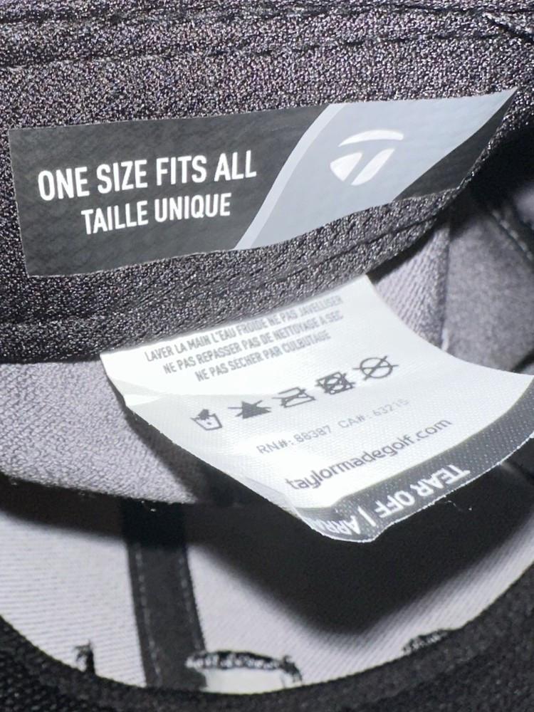 TaylorMade Golf Hat One Size SnapBack Gray Performance