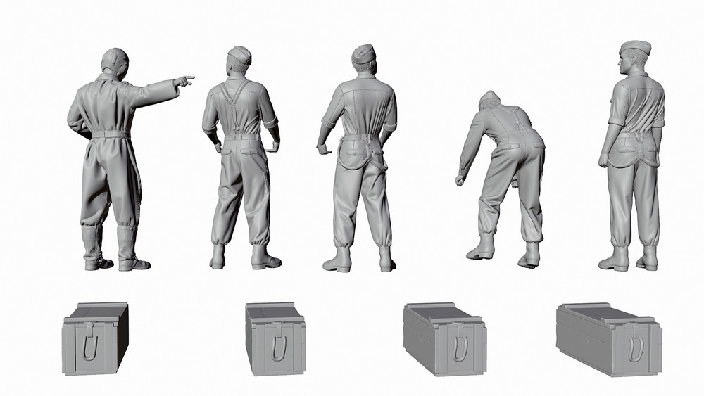 WWII Luftwaffe - Loading Junkers JU-52 - 5 Figure Set