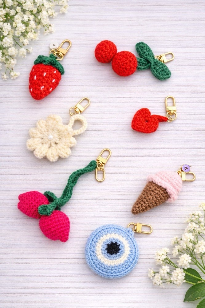 Crochet Bookmarks And Keychains