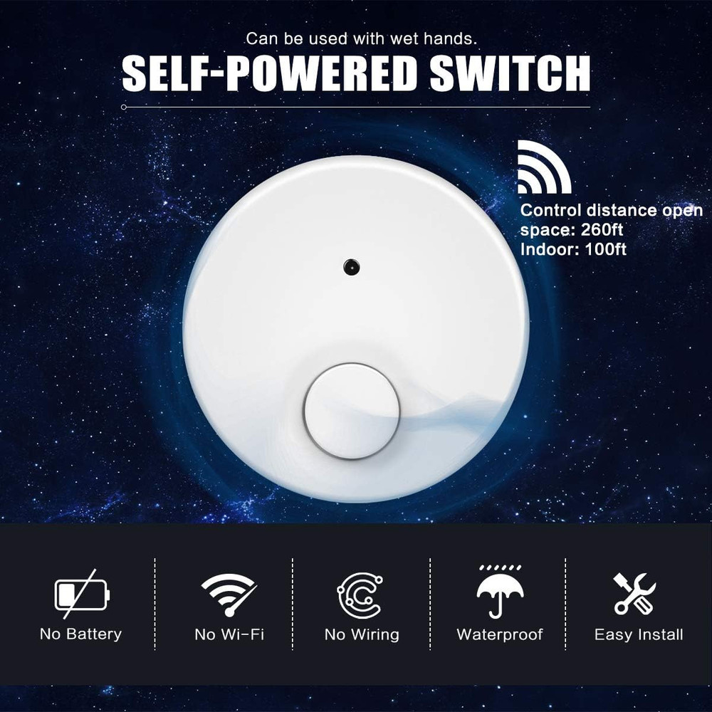 Garbage Disposal Wireless Switch Kit Self Powered Remote Control Outlet On Off