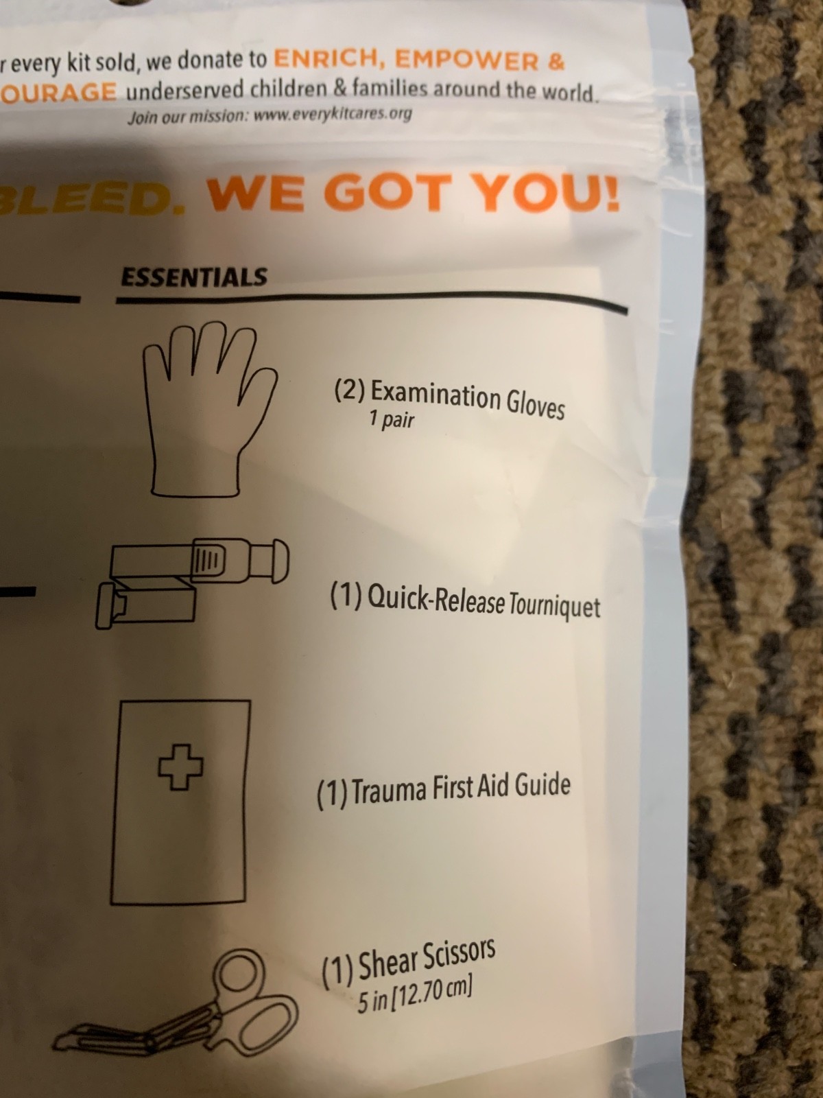 Stop the Bleed Kit Supplies Bleeding Control Pack of 10 pcs W/ Tourniquet New