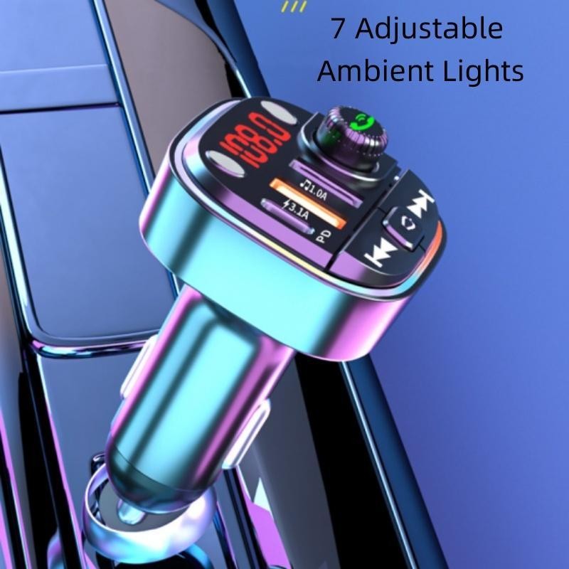 Bluetooth Transmitter for Car,Radio Receiver/Audio Adapter with Dual Car Charger