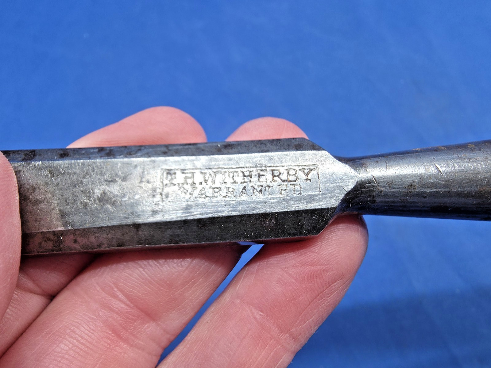 Vintage T.H. Witherby 3/4-Inch Bevel Edge Socket Chisel