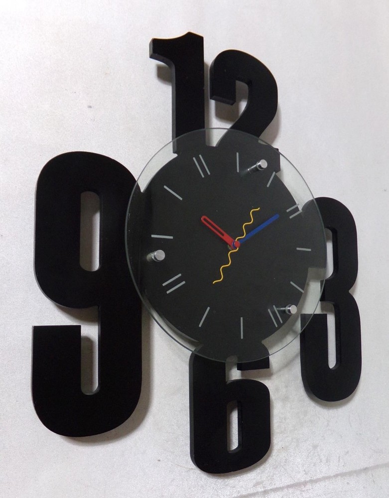 Mid Century Memphis Modern Wall Clock