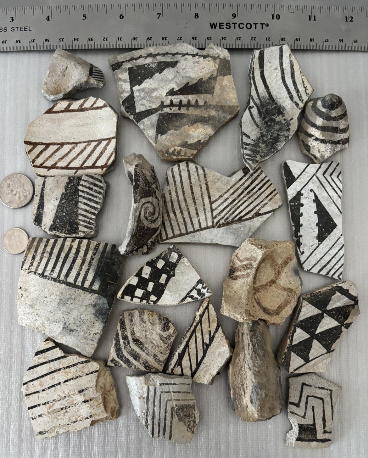 Ancient Anasazi Native American 1-3” Pottery Shards Arizona L10-A FREE SHIP