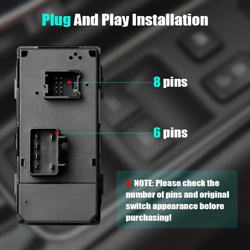 Driver Side Master Power Window Control Switch for 2007-2016 GMC Acadia 07...