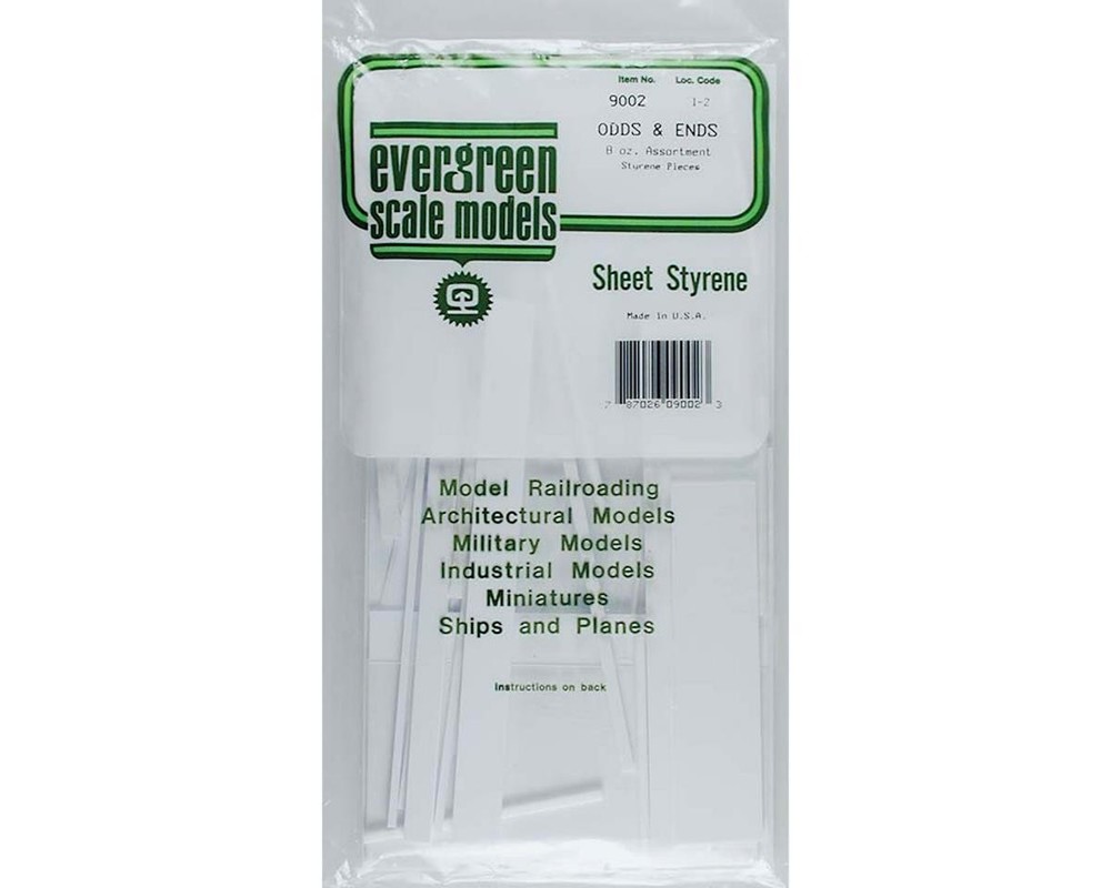 Evergreen Scale Models White Sheet Odds & Ends [EVG9002]