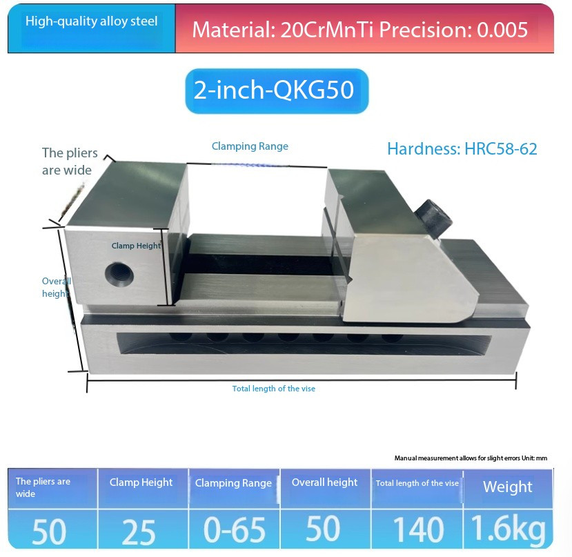 High-Precision Parallel-Jaw Vise Quick-Action Parallel-Jaw Vise Sliding-Type
