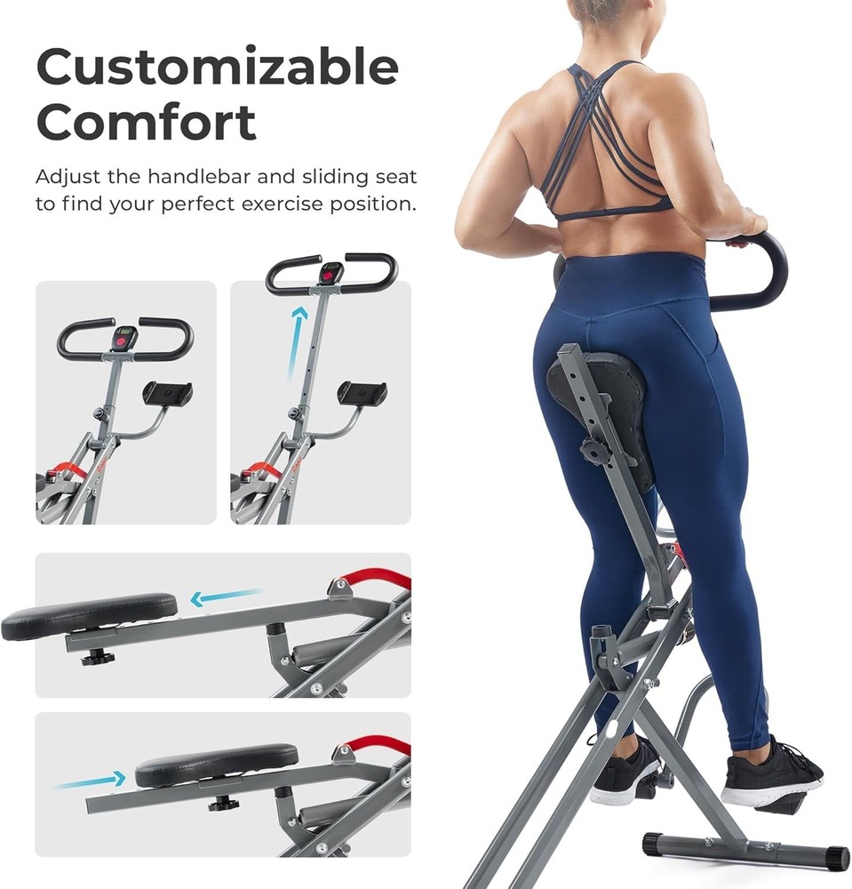 Compact Full Body Squat Machine | 330lbs Capacity & Digital Tracking Features