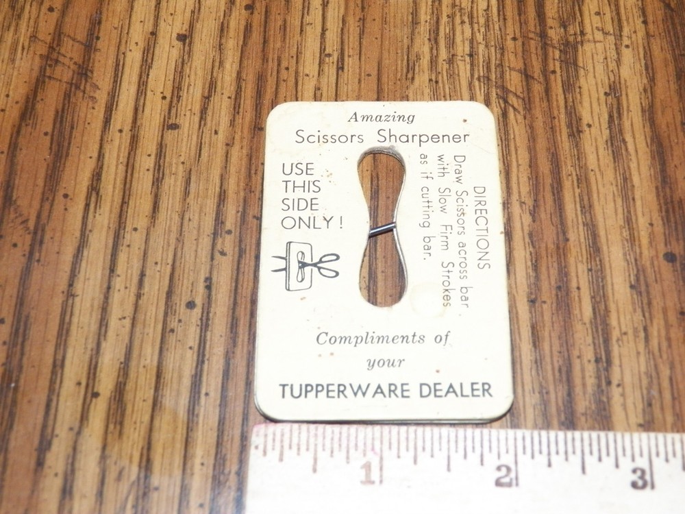 Vintage 1930's Tupperware Dealer AMAZING Scissors Sharpener