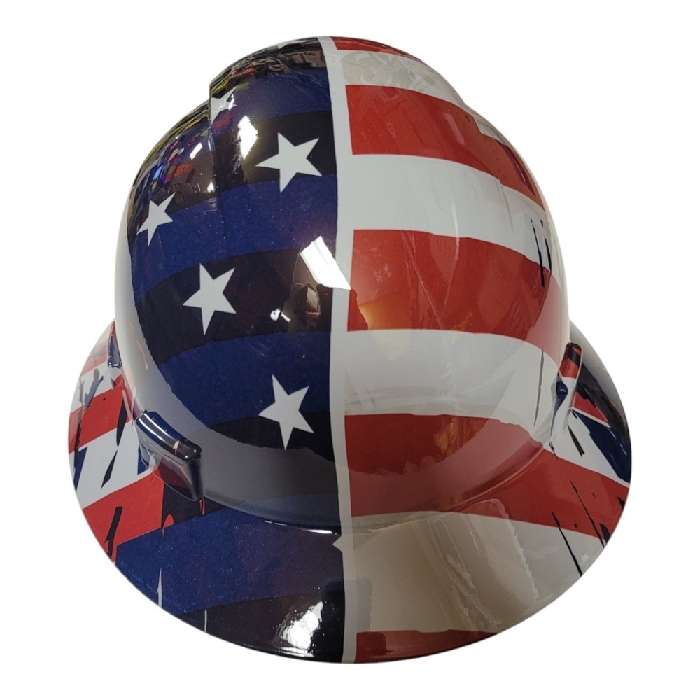 American Flag Full Brim Hardhat