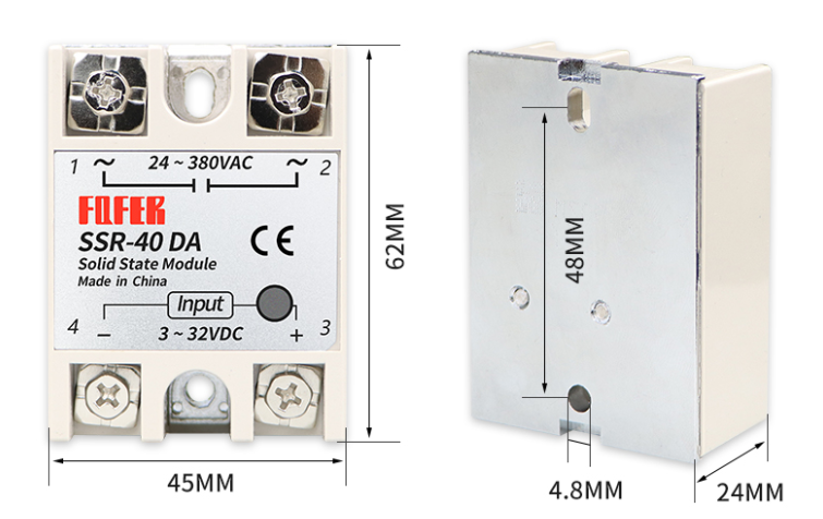 Solid State Relay DC-AC SSR-75DA 75A 3-32VDC To 24-380V AC Module Fast Switching