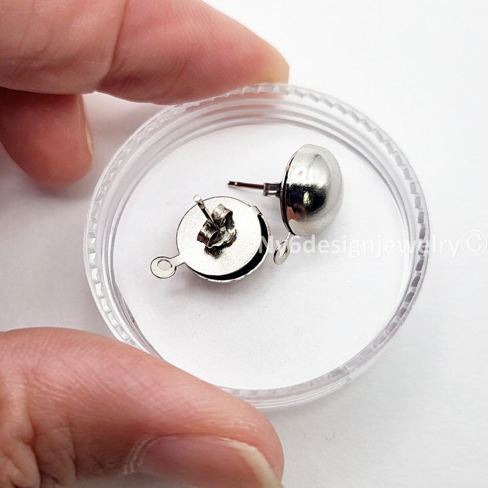 Small Round Gold Plated Stud Earrings 50 sets– Minimalist Everyday Studs
