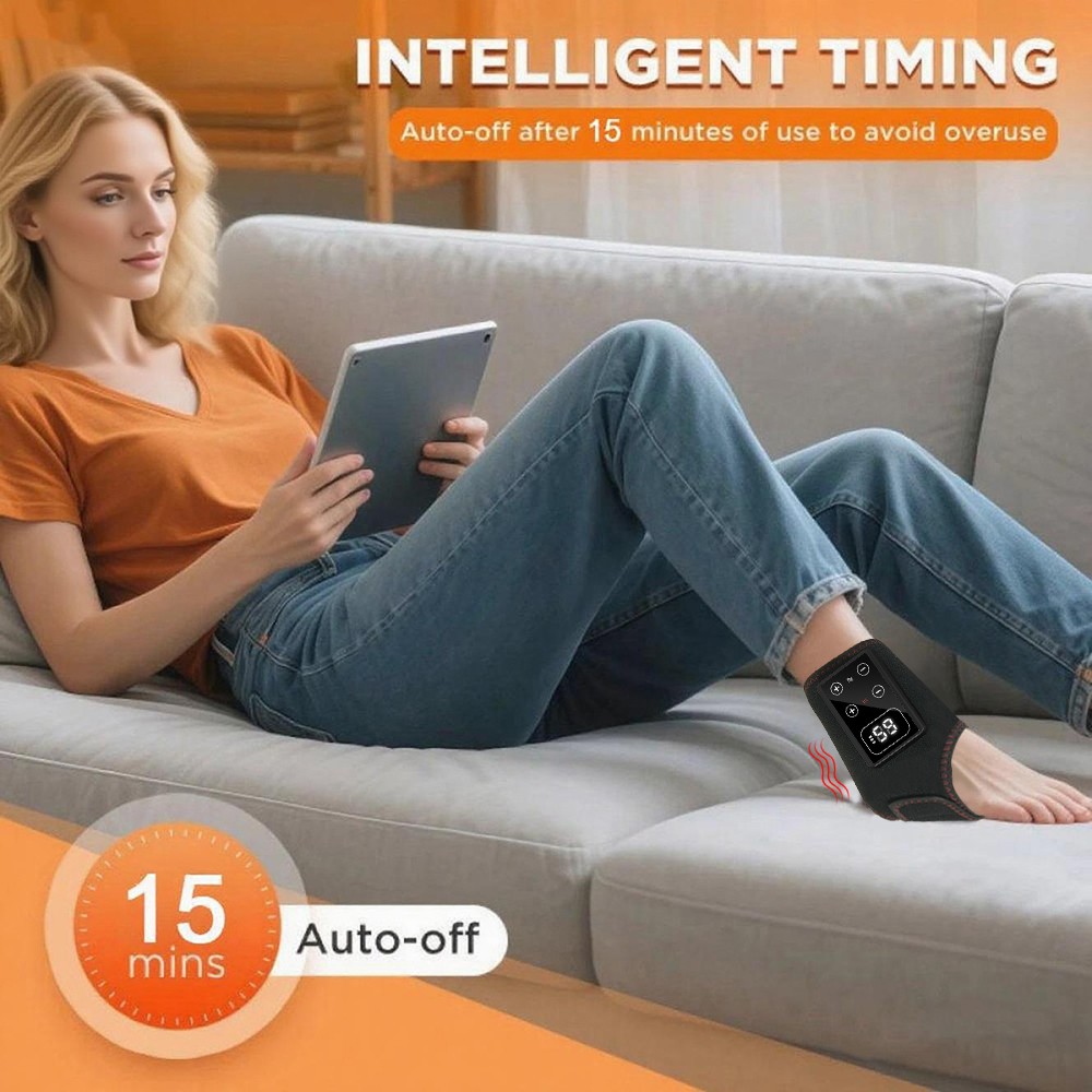 Heated Infrared Red Light 660nm & 850nm Foot Ankle Massager Therapy Pain Relief