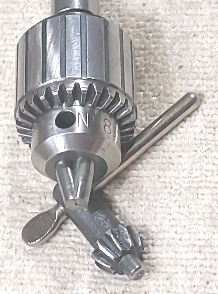 Jacobs 8-1/2 Heavy Duty Ball Bearing Super Chuck, 5/8" Shank w/ Jacobs Key.