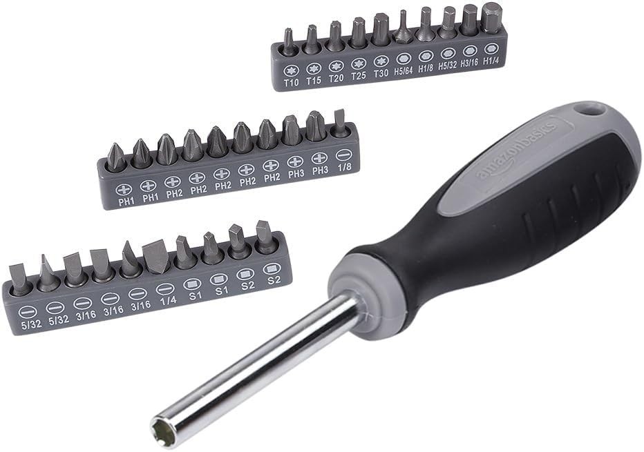 65 Piece Home Basic Repair Tool Kit Set W/ Bag Silver Black