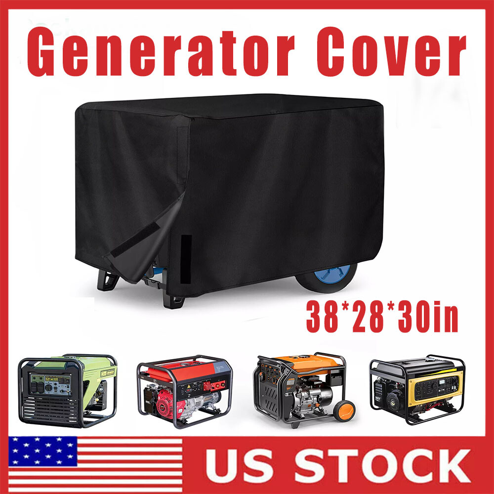 600D Heavy Duty Thicken Waterproof Generator Cover Large Universal 38"x28"x30"