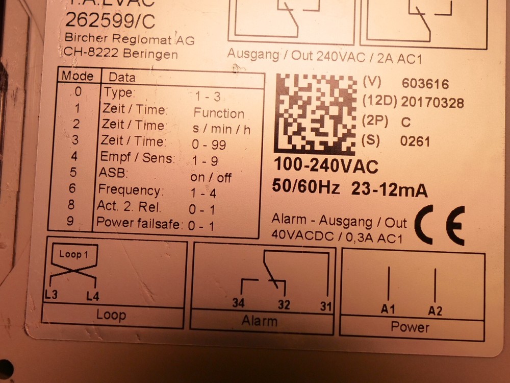 Bircher ProLoop2 1.A.LVAC 262599/C Loop Detector