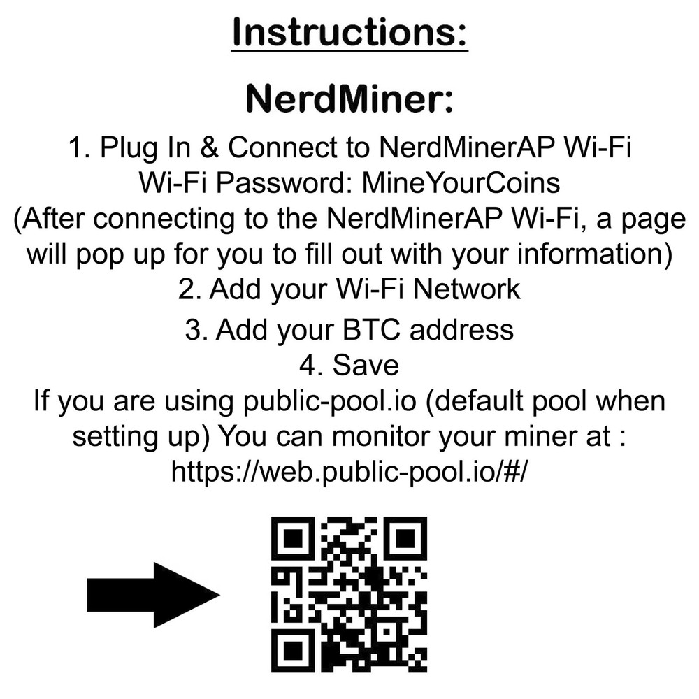 Mini Crypto Miner (NerdMiner Project)