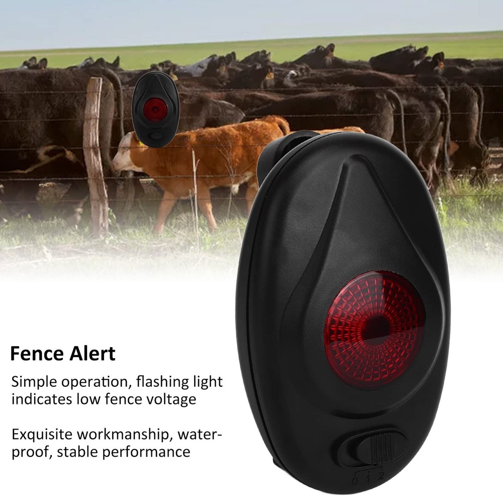 BORDSTRACT Electric Fence Indicator Light Waterproof Alert...