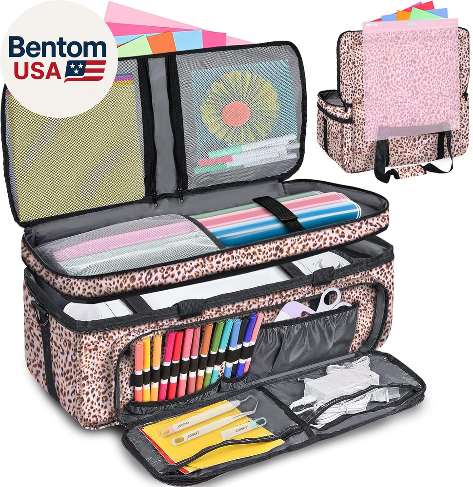 Carrying Case for Cricut Maker 3, Maker 4, Double-Layer Machine Bag with Cover f