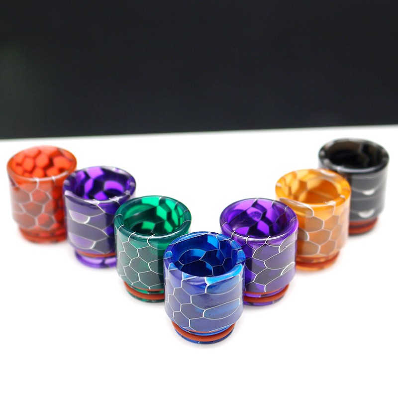 810 Resin Drip Tip Snake Pattern Universal Fit Random 3PCS