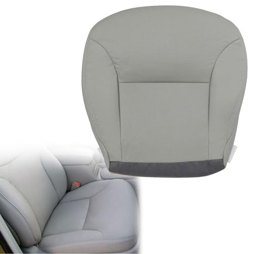 Driver Side Bottom Replacement Perforated Leather Replacement Seat Cover Gray