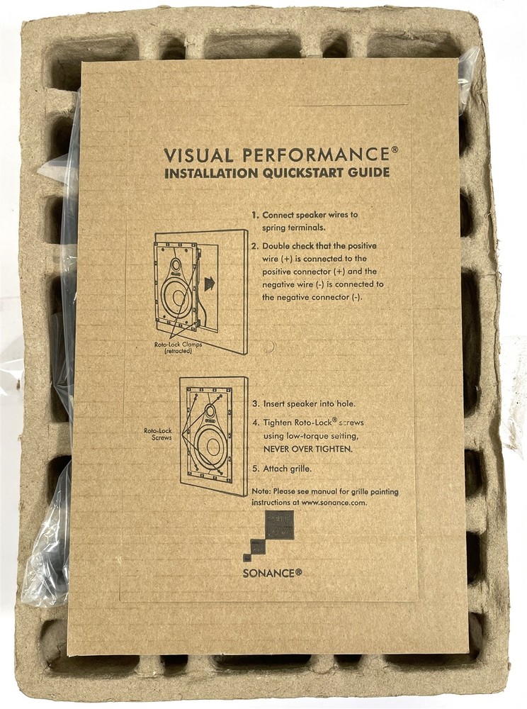 Open Box Sonance VP42 Visual Performance 4-1/2" 2-Way In-Wall Speaker Pair
