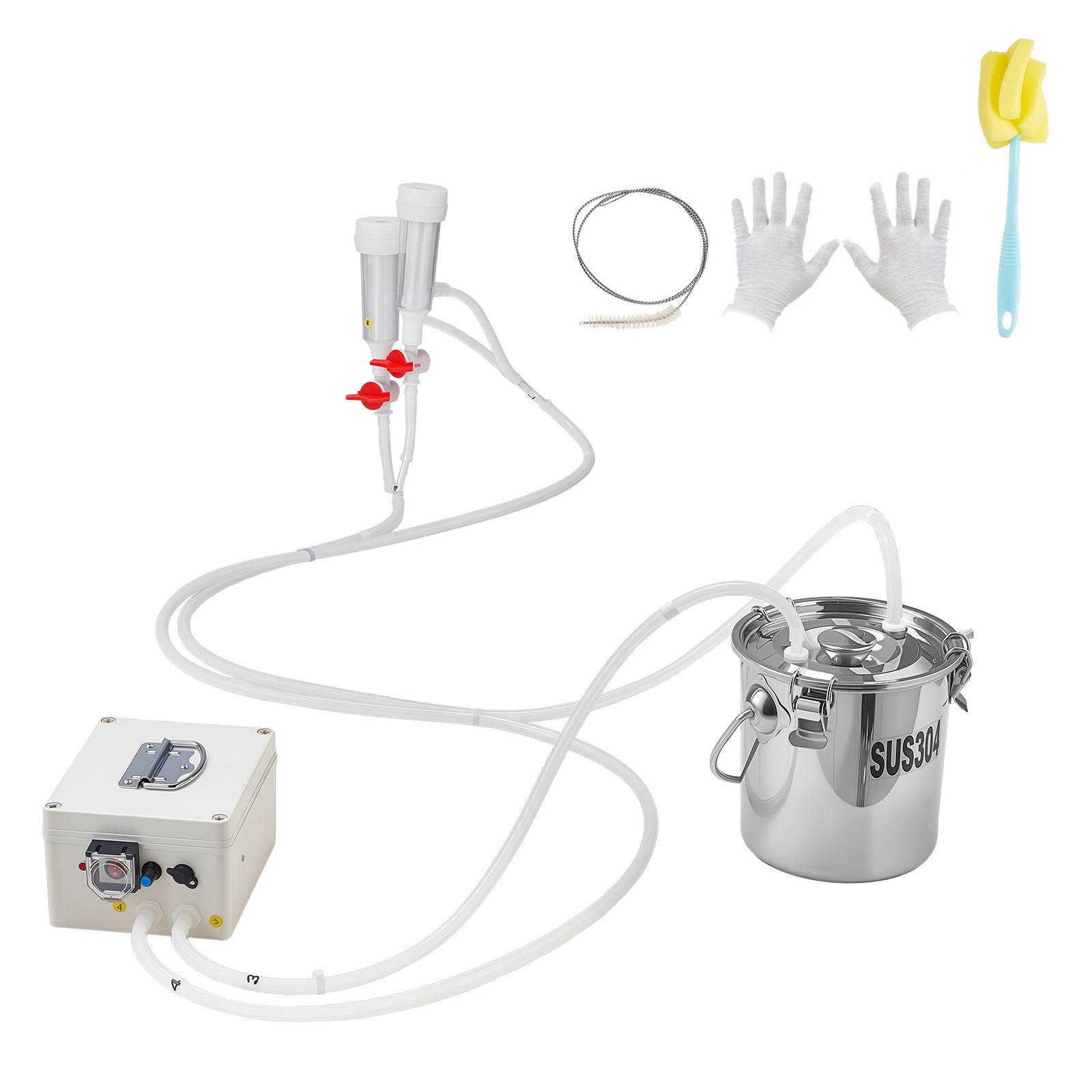 Uimoso Portable Goat Milking Machine with 0.8 Gal / 3 L Bucket and Battery Power