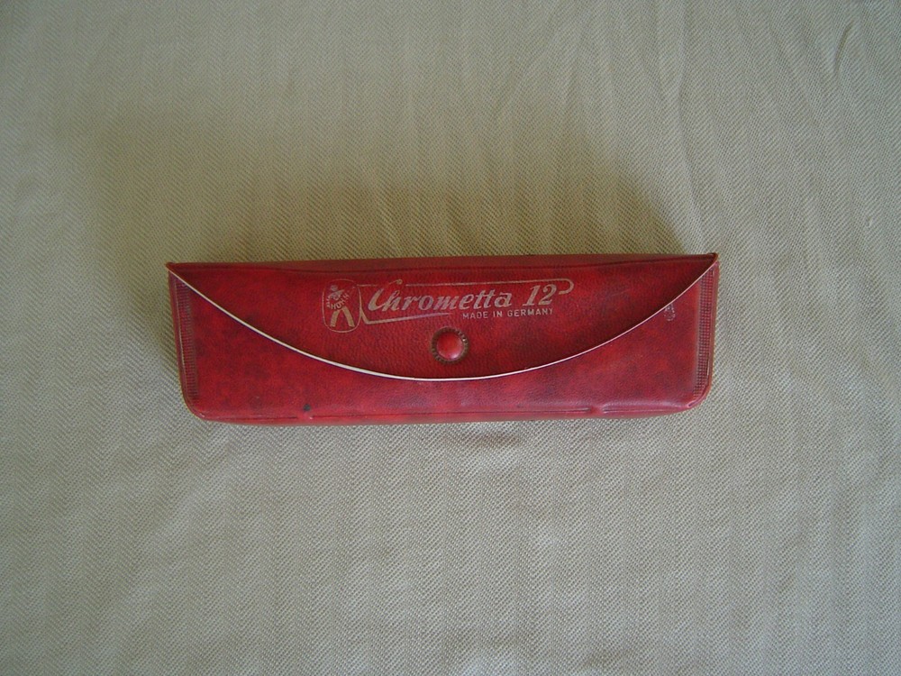 "CHROMETTA 12" "C" GERMAN MADE CHROMATIC HARMONICA BY M. HOHNER & STORAGE CASE