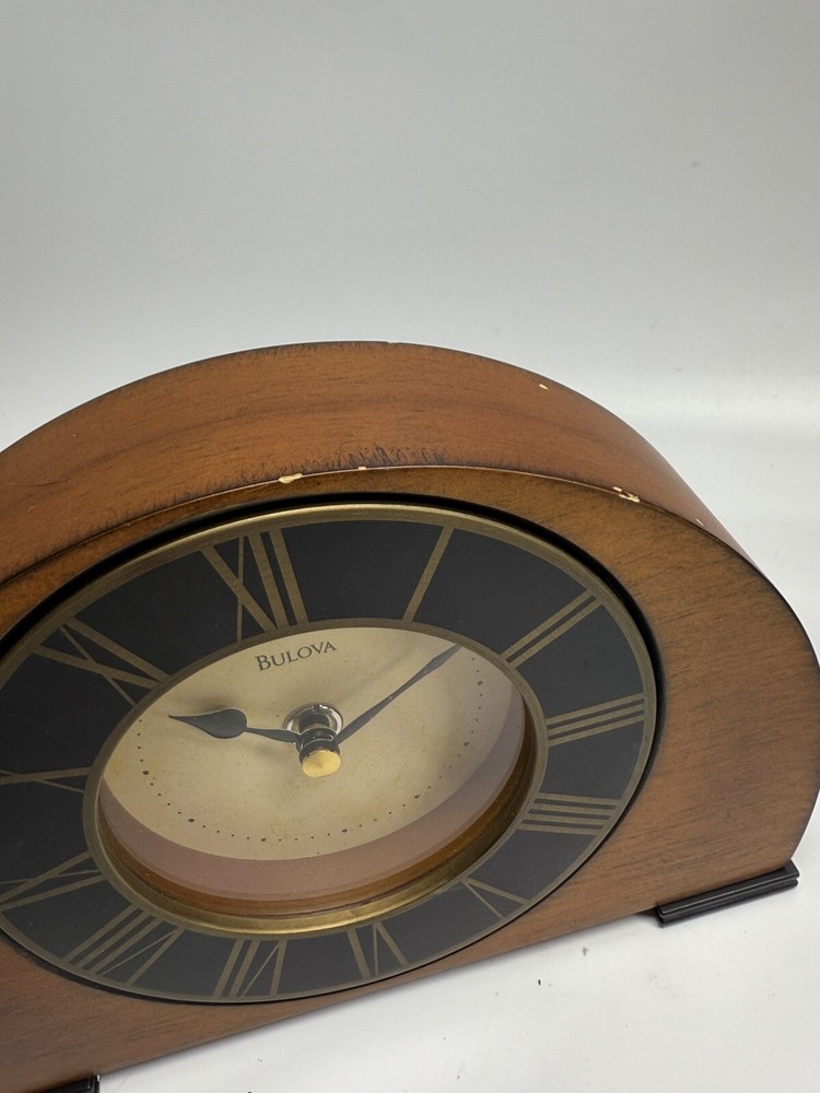 Bulova Tremont Clock Walnut Finish Some Small Chips