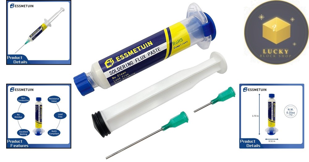 High Activity No Clean Solder Flux Paste - 10cc for Efficient Soldering Projects