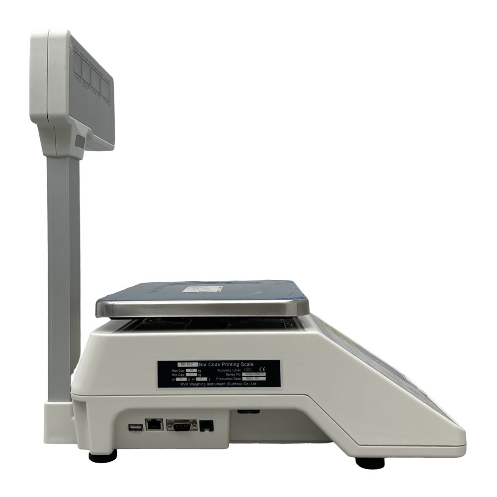 Supermarket LCD Display Digital Price Computing Scale Thermal Printer 33lb 110V
