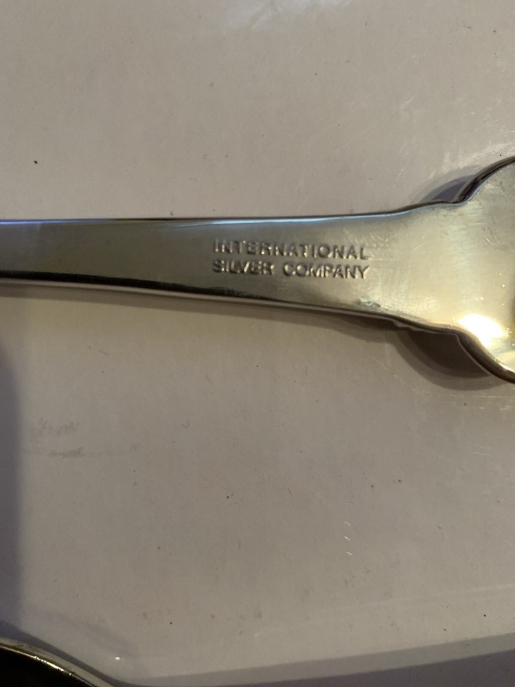 Vtg Christmas International Silver Co. Serving Utensils Spoon Fork Pie Server