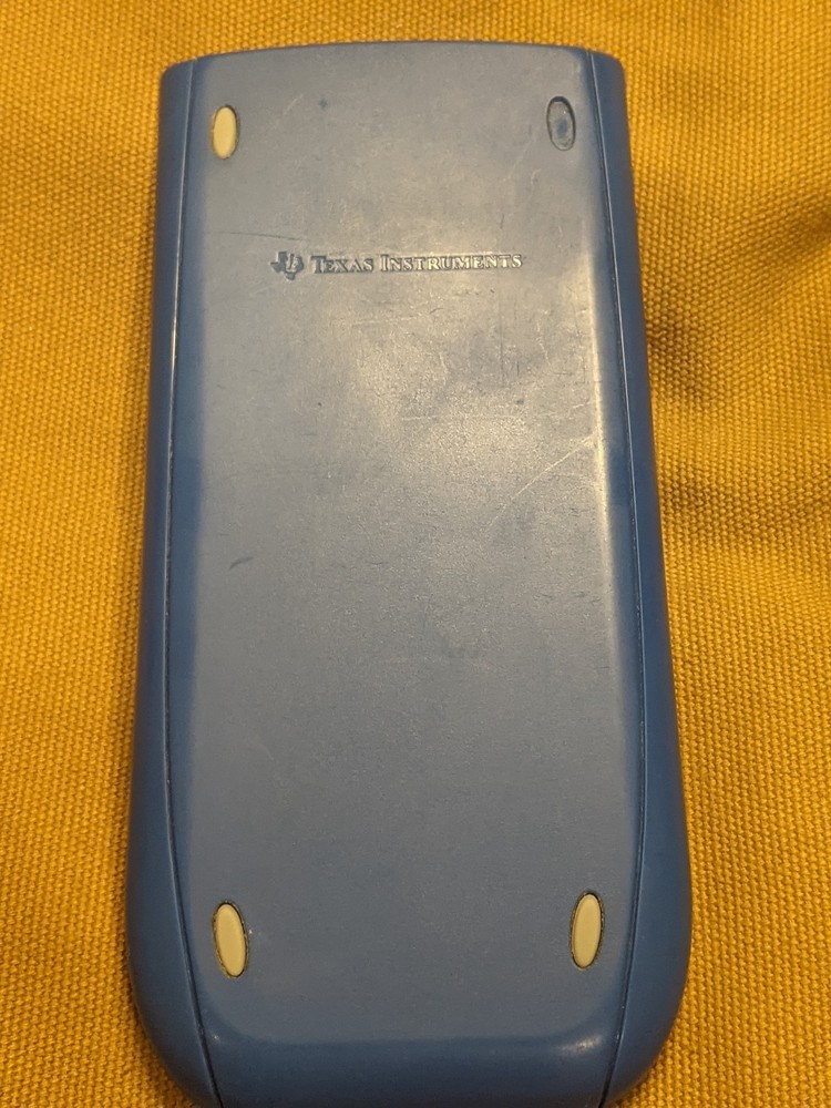 Blue TI-84 Plus Texas Instruments Silver Edition Graphing Calculator