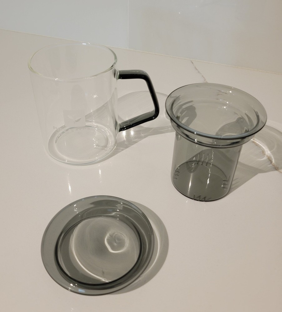 Borosilicate Glass Tea Cup & Infuser Clear With Lid
