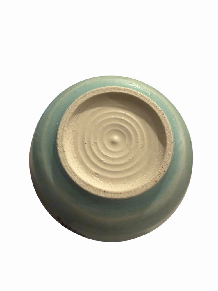 Studio Art Pottery Handmade Stoneware Ceramic Bowl Science Molecule Signed