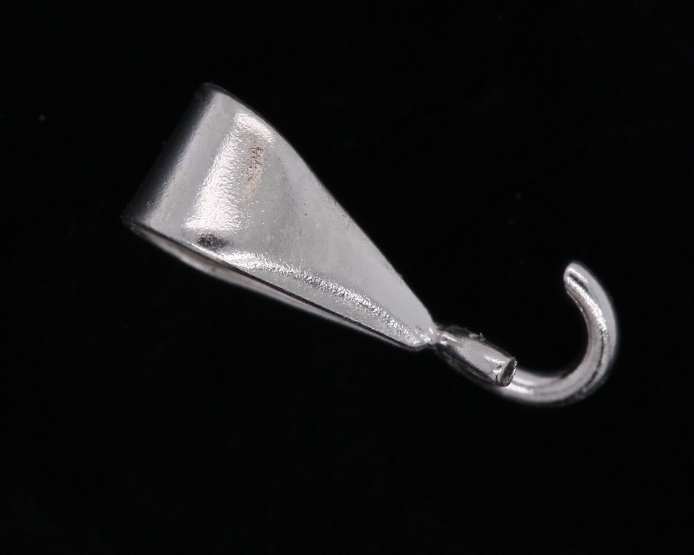 Sterling Silver Smooth Bail Bale With Open Ring Easy Fitting Pendants / Charm