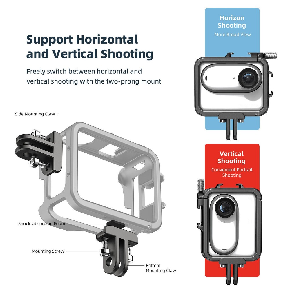 Frame Cage Extended Protective Case For Insta360 GO 3 Action Camera Accessories