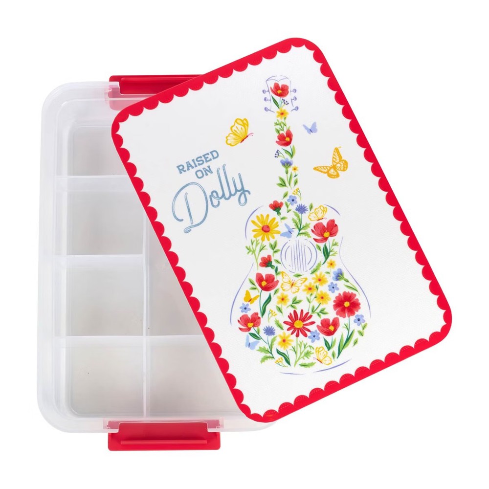Dolly Parton Raised on Dolly 8 Compartment Plastic Snack Box Storage Container