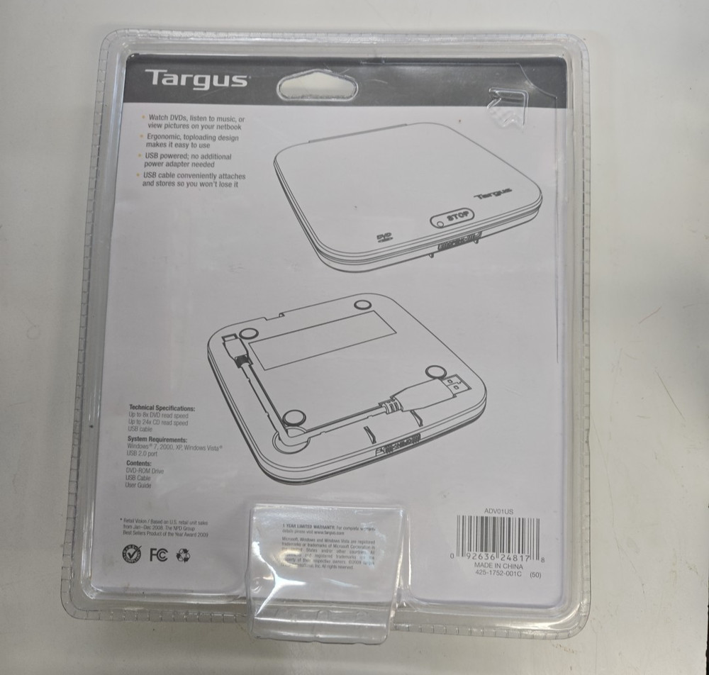 Targus DVD-ROM External USB 2.0 Drive