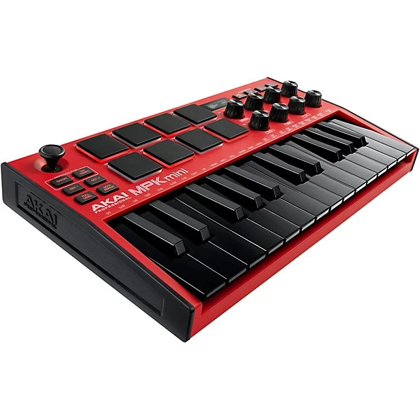 Akai MPK Mini MK3 25-Key USB MIDI Keyboard Controller w/ Pads & Knobs RED – NEW